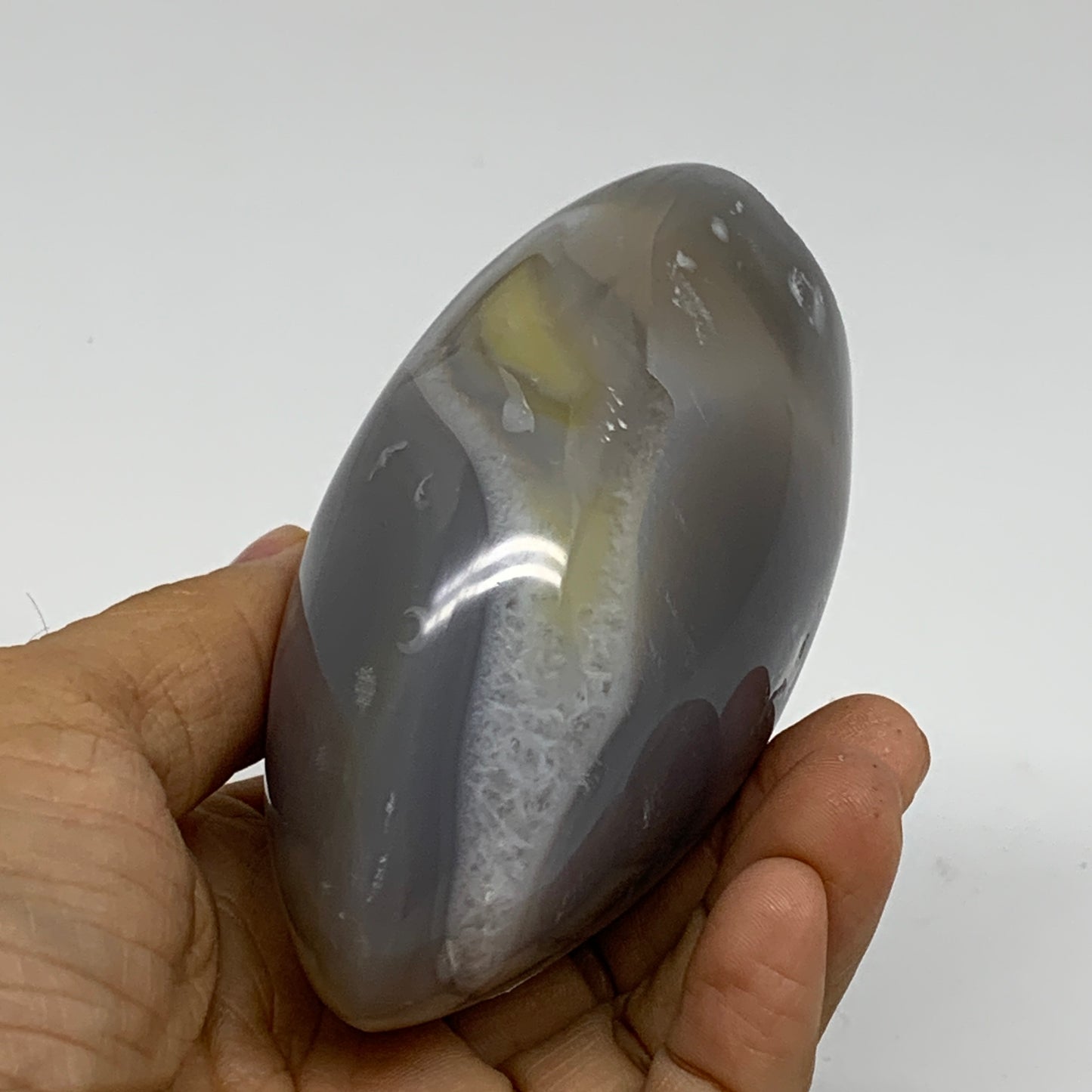 0.84 lbs, 3.6"x2.6"x1.8" Orca Agate Freeform Reiki Energy Crystal Reiki, B37504