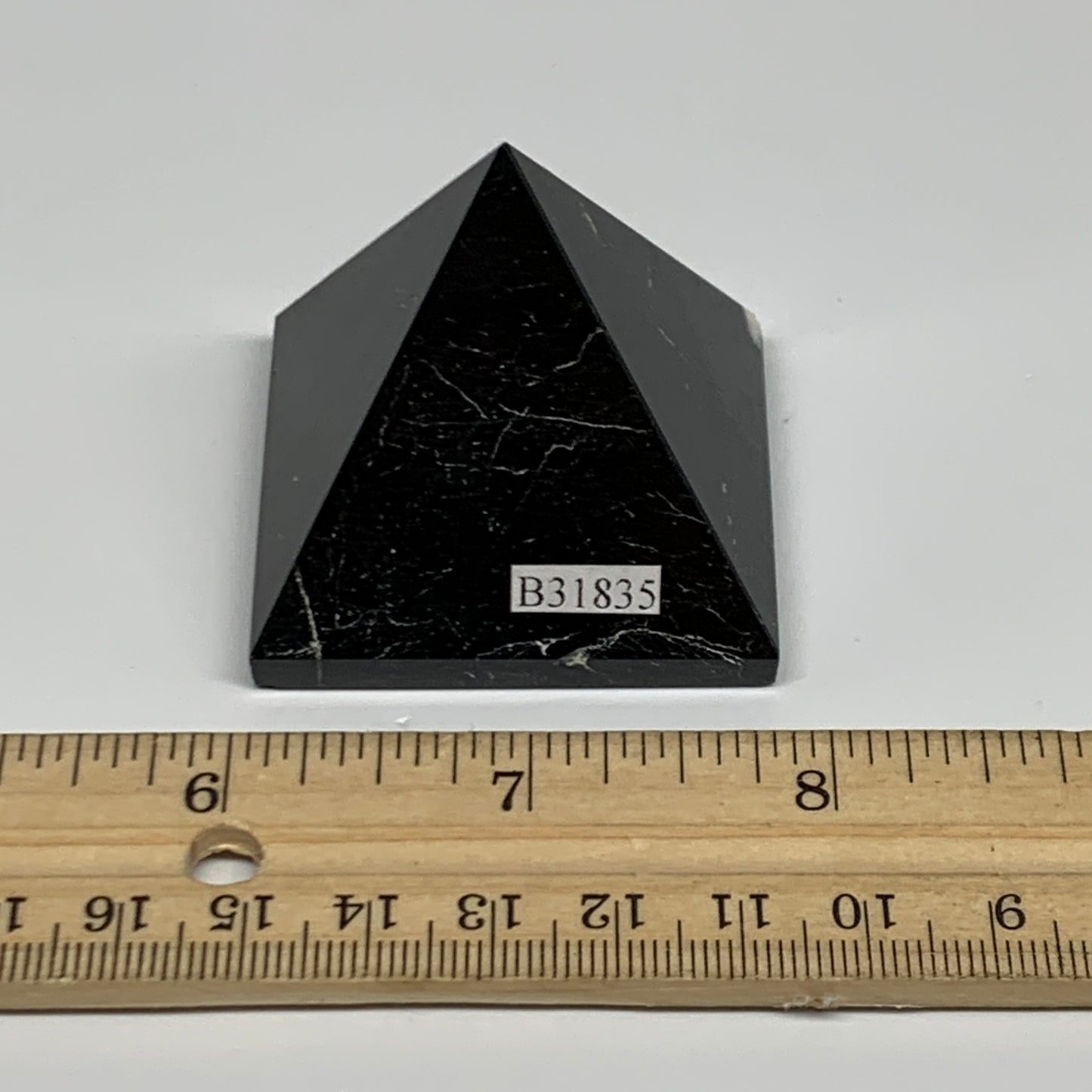 115.8g, 1.7"x1.7"x1.8", Black Tourmaline Pyramid Gemstone,Healing Crystal, B3183