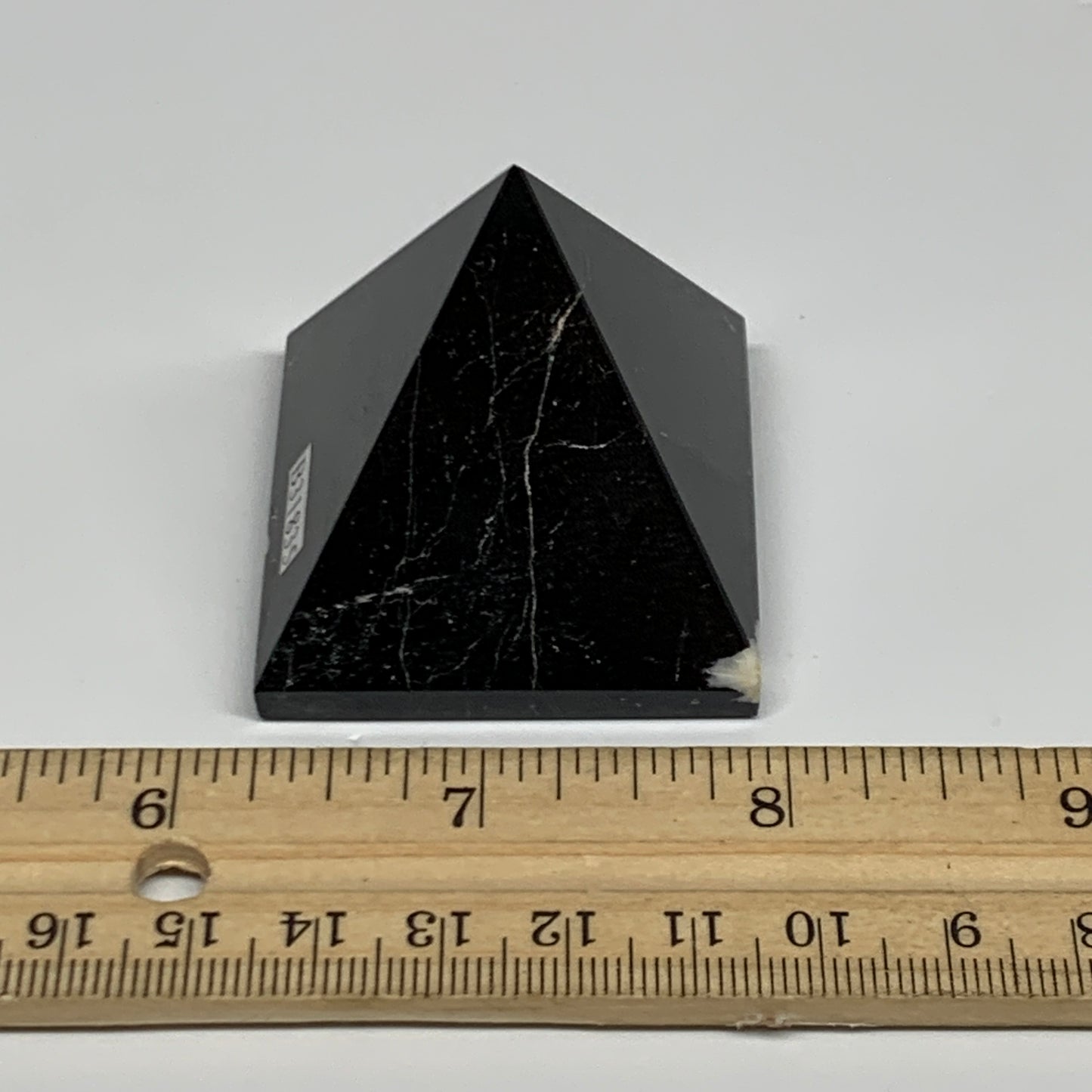 115.8g, 1.7"x1.7"x1.8", Black Tourmaline Pyramid Gemstone,Healing Crystal, B3183