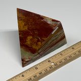 1.05 lbs, 3.1"x3"x3", Green Onyx Pyramid Gemstone Crystal, B32466