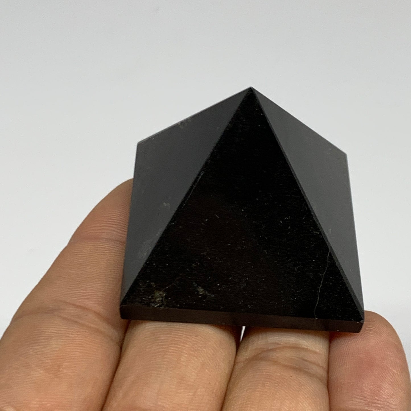 68.2g, 1.3"x1.5"x1.6", Black Tourmaline Pyramid Gemstone,Healing Crystal, B31838