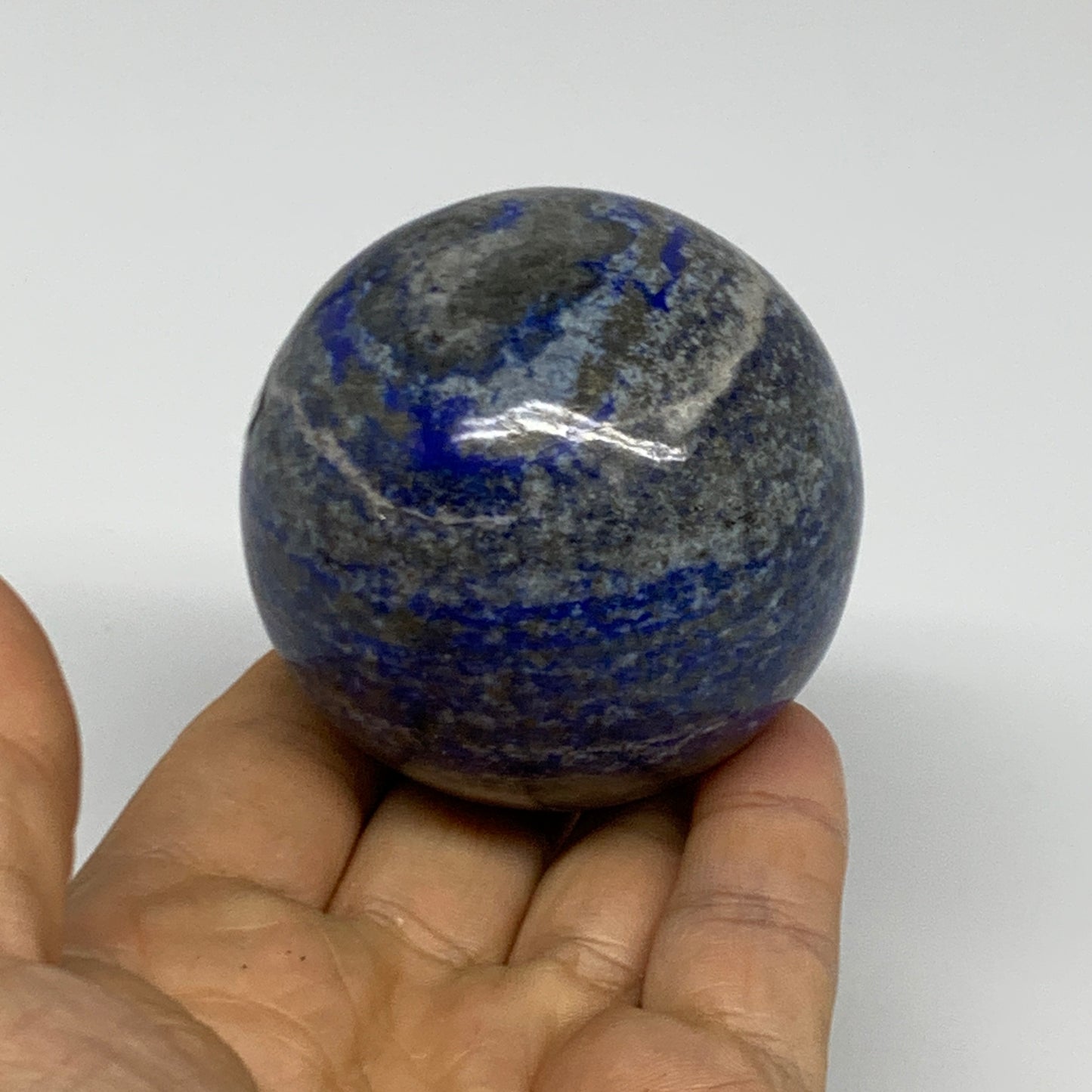0.72 lbs, 2.3" (59mm), Lapis Lazuli Sphere Ball Gemstone @Afghanistan, B33148