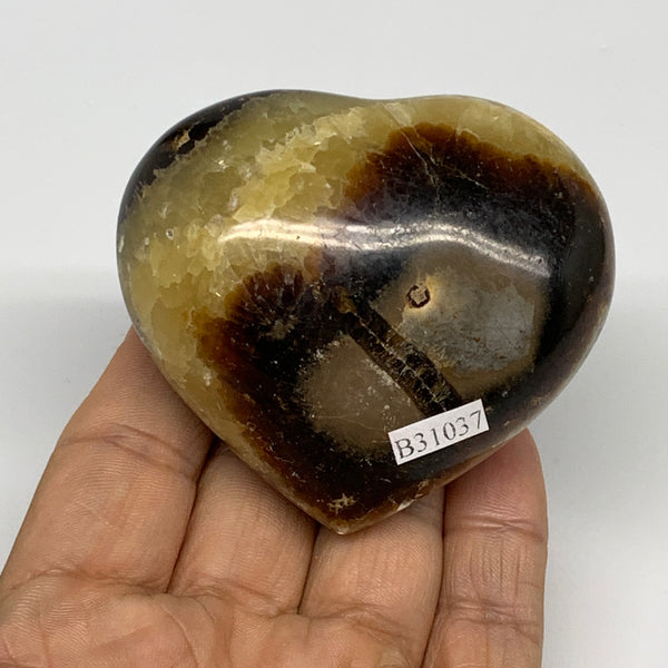 0.42 lbs, 2.3"x2.6"x1.4" Septarian Nodules Heart Polished Healing Crystal, B3103