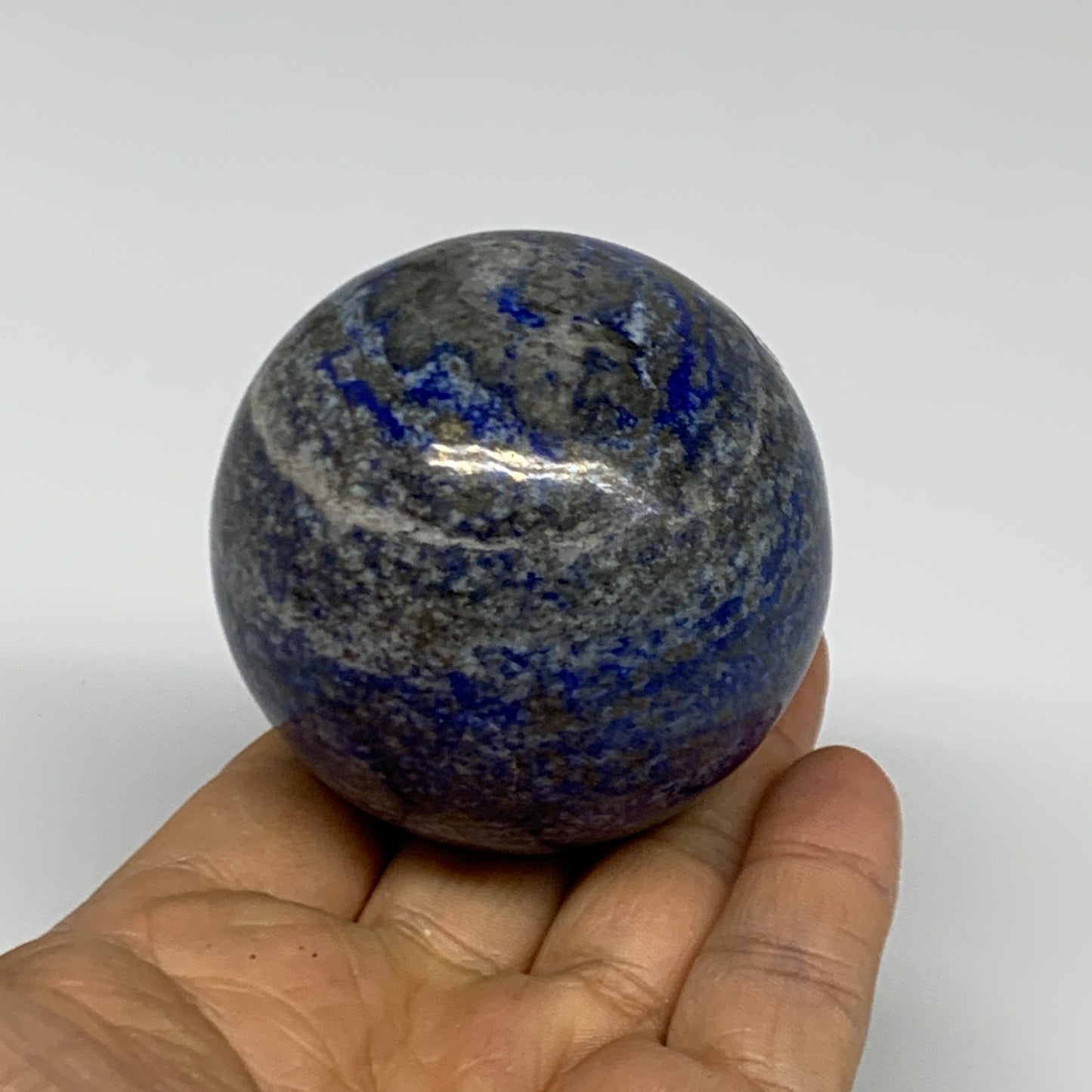 0.72 lbs, 2.3" (59mm), Lapis Lazuli Sphere Ball Gemstone @Afghanistan, B33148