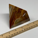 0.89 lbs, 2.8"x2.9"x2.9", Green Onyx Pyramid Gemstone Crystal, B32467