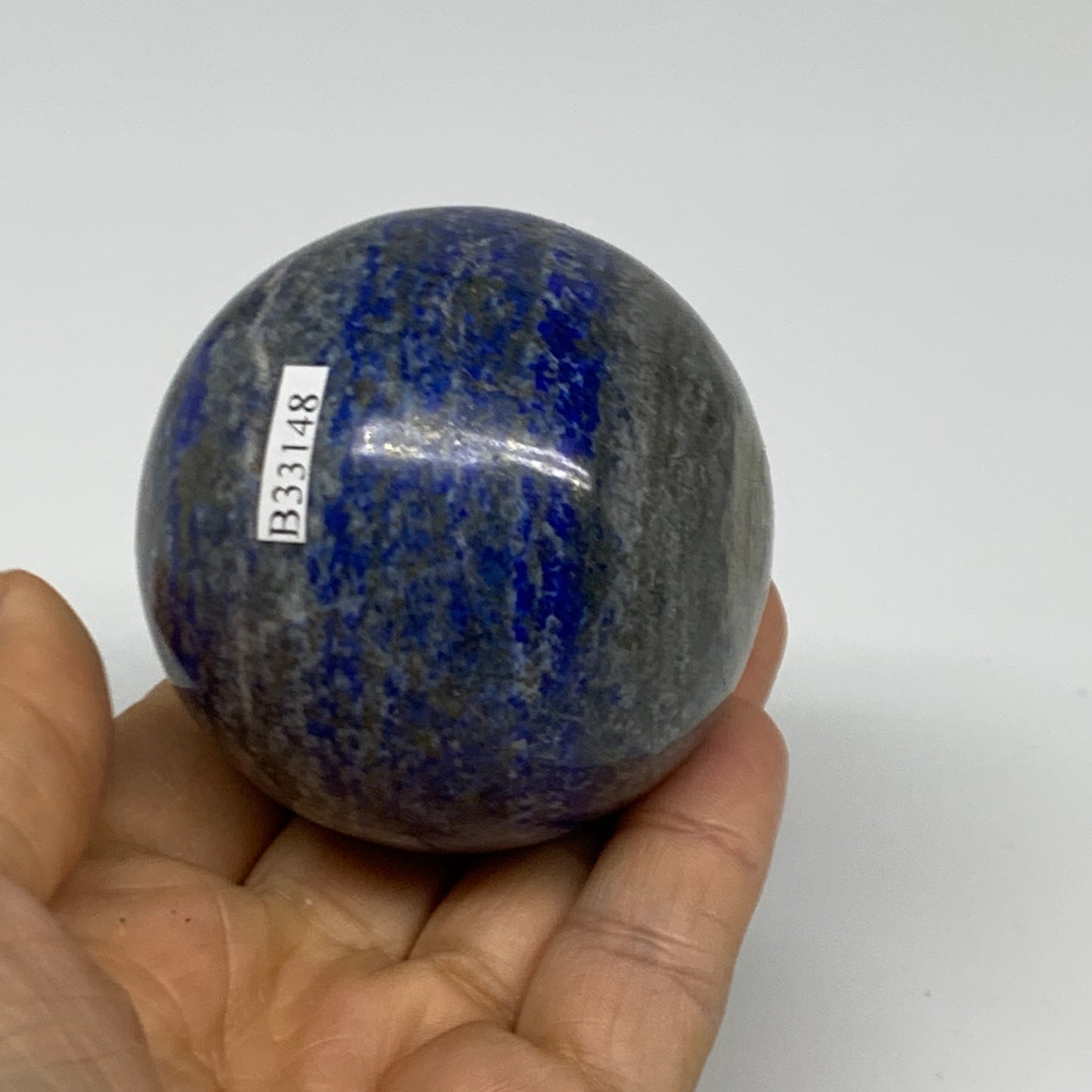 0.72 lbs, 2.3" (59mm), Lapis Lazuli Sphere Ball Gemstone @Afghanistan, B33148