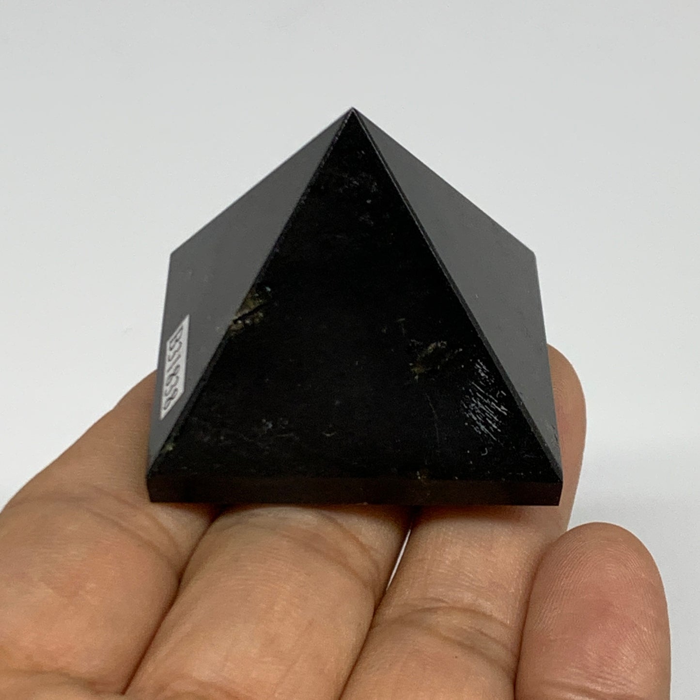 68.2g, 1.3"x1.5"x1.6", Black Tourmaline Pyramid Gemstone,Healing Crystal, B31838