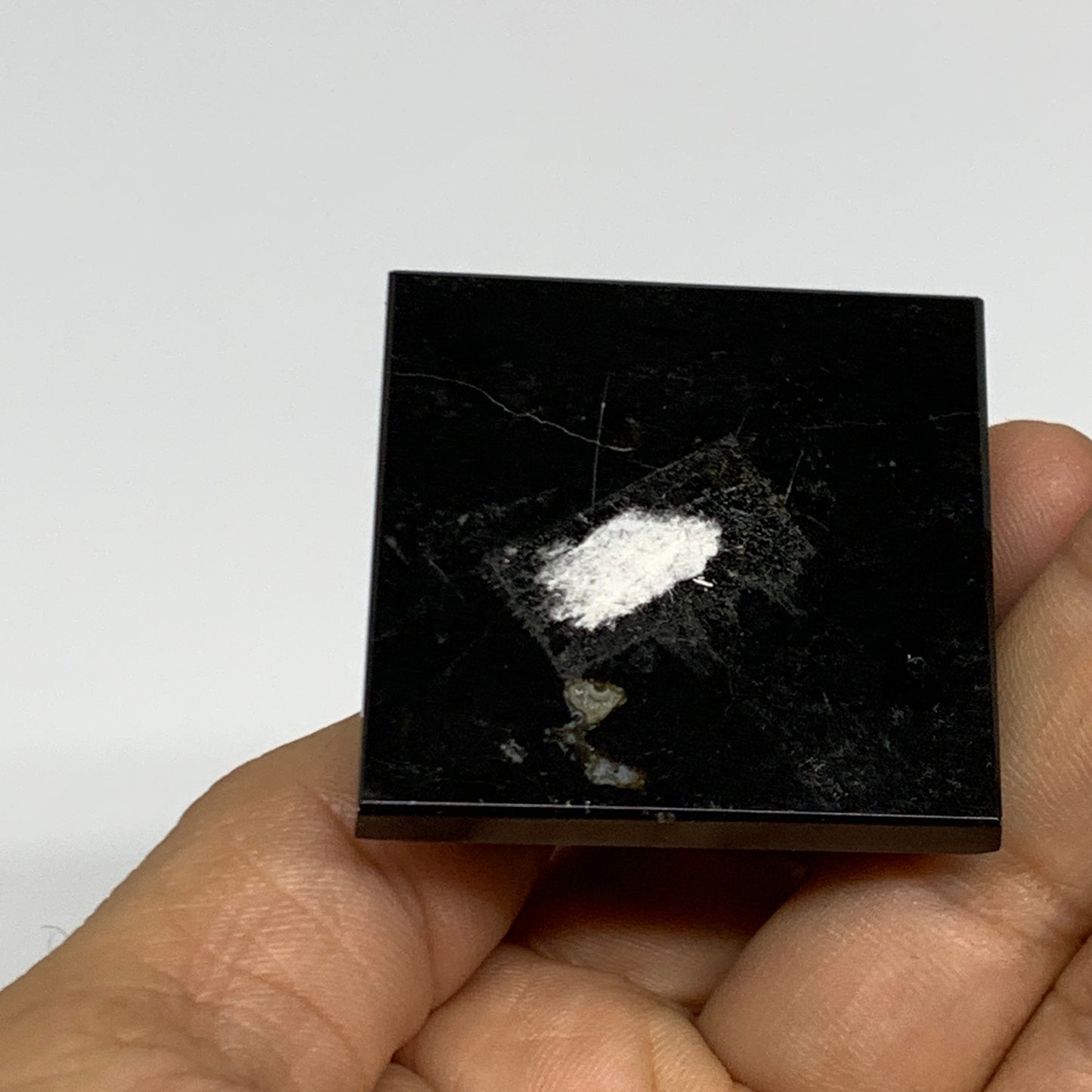 68.2g, 1.3"x1.5"x1.6", Black Tourmaline Pyramid Gemstone,Healing Crystal, B31838