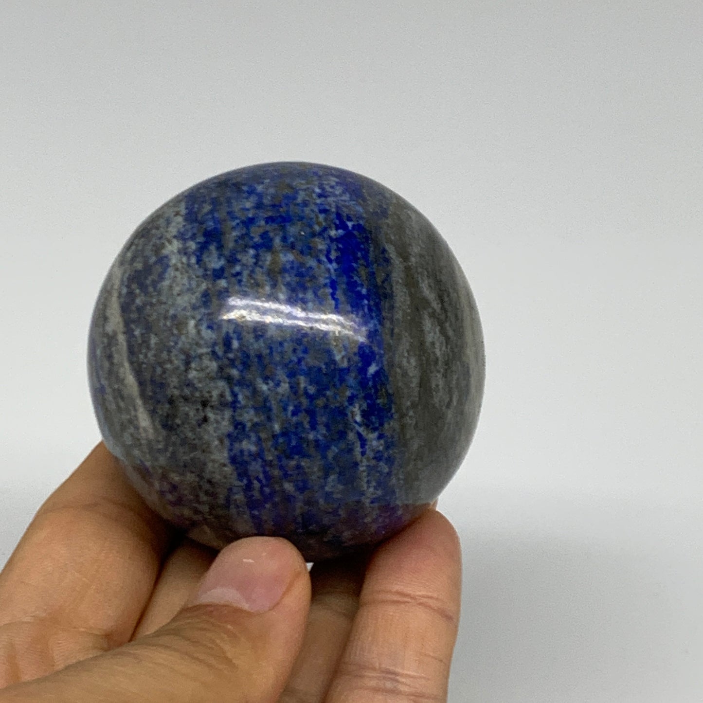 0.72 lbs, 2.3" (59mm), Lapis Lazuli Sphere Ball Gemstone @Afghanistan, B33148