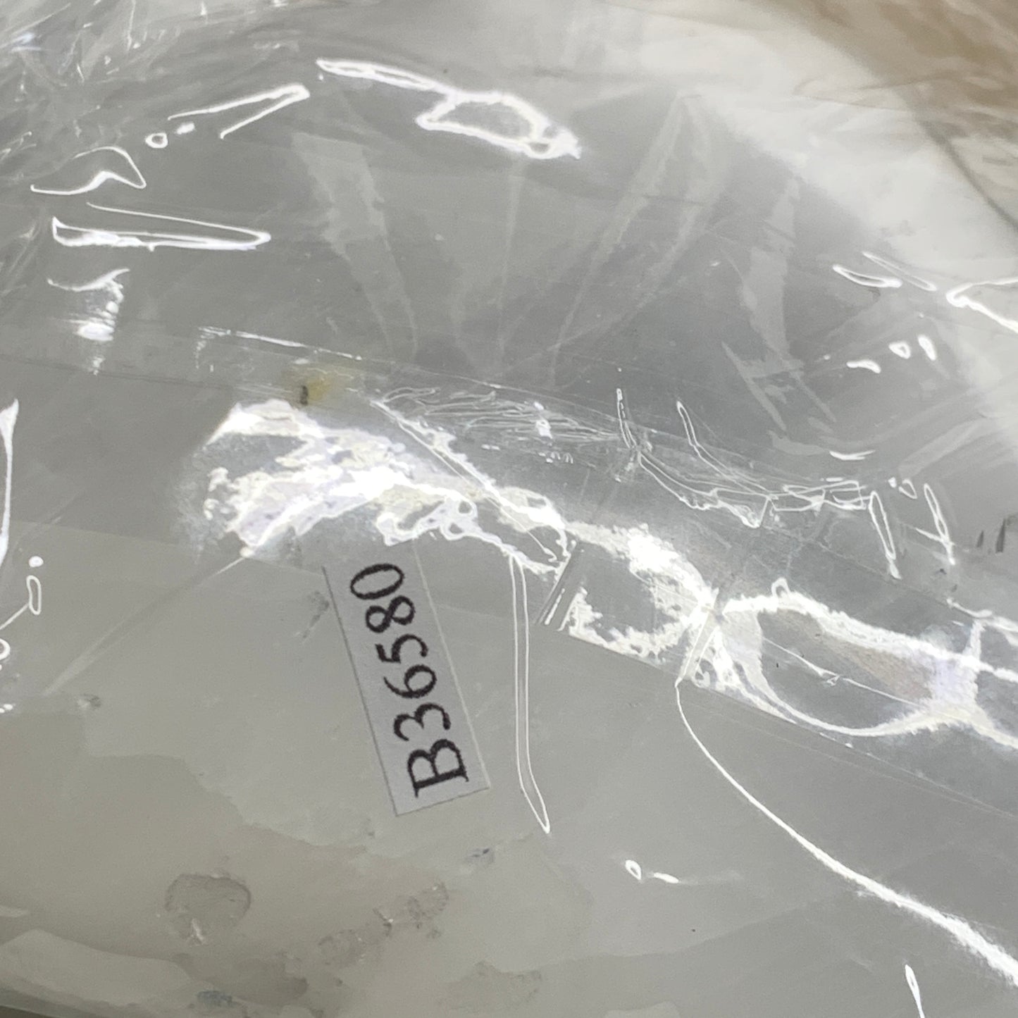 0.88 lbs, 3.7"x3.5"x1.7", Selenite Half Puffy Heart Crystals, Satin Spar, B36580