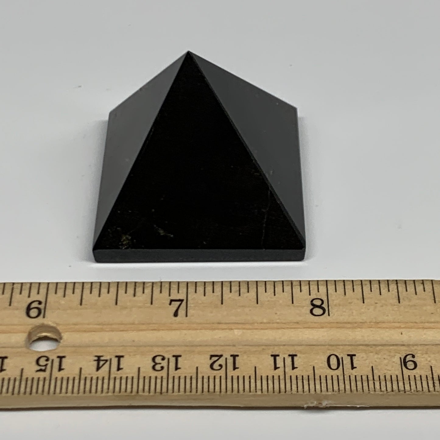 68.2g, 1.3"x1.5"x1.6", Black Tourmaline Pyramid Gemstone,Healing Crystal, B31838