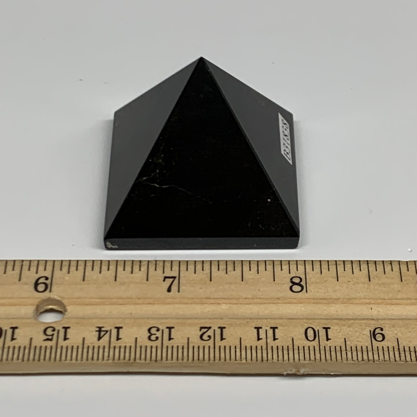 68.2g, 1.3"x1.5"x1.6", Black Tourmaline Pyramid Gemstone,Healing Crystal, B31838