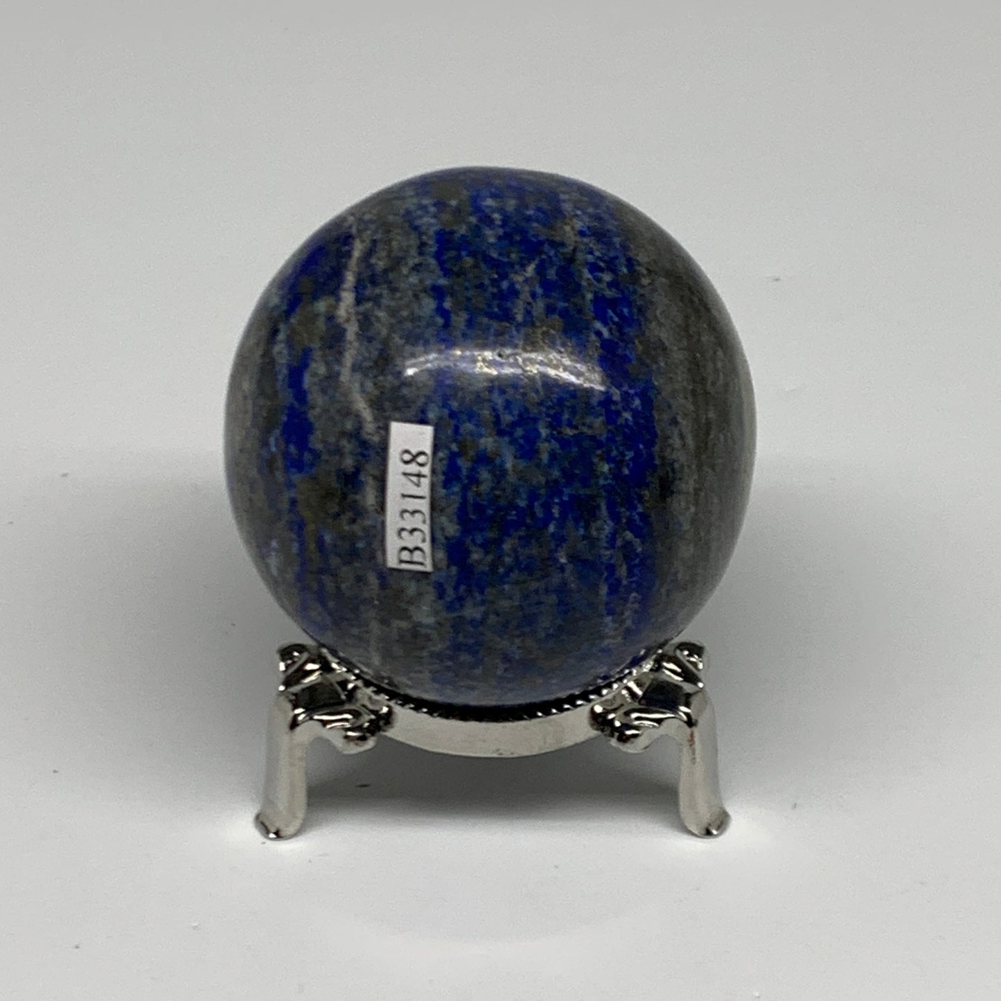 0.72 lbs, 2.3" (59mm), Lapis Lazuli Sphere Ball Gemstone @Afghanistan, B33148