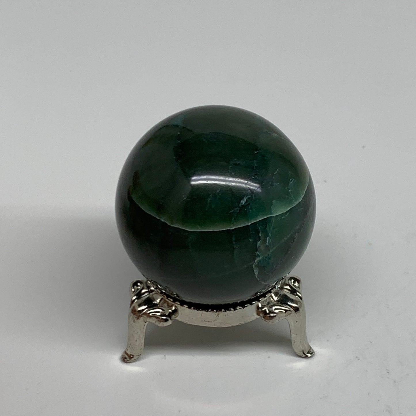 101g, 1.7"(41mm) Green Zade Stone Sphere Gemstone,Healing Crystal, B35255