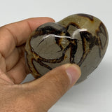 0.5 lbs, 2.5"x2.8"x1.4" Septarian Nodules Heart Polished Healing Crystal, B31038
