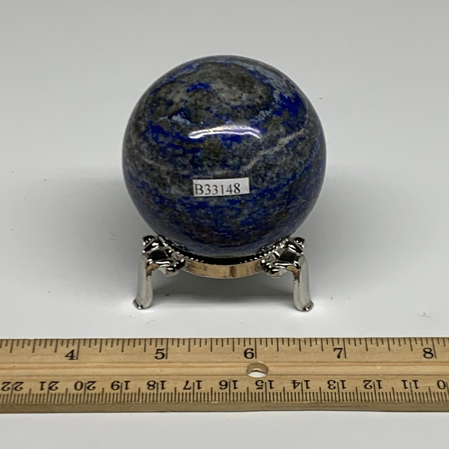 0.72 lbs, 2.3" (59mm), Lapis Lazuli Sphere Ball Gemstone @Afghanistan, B33148