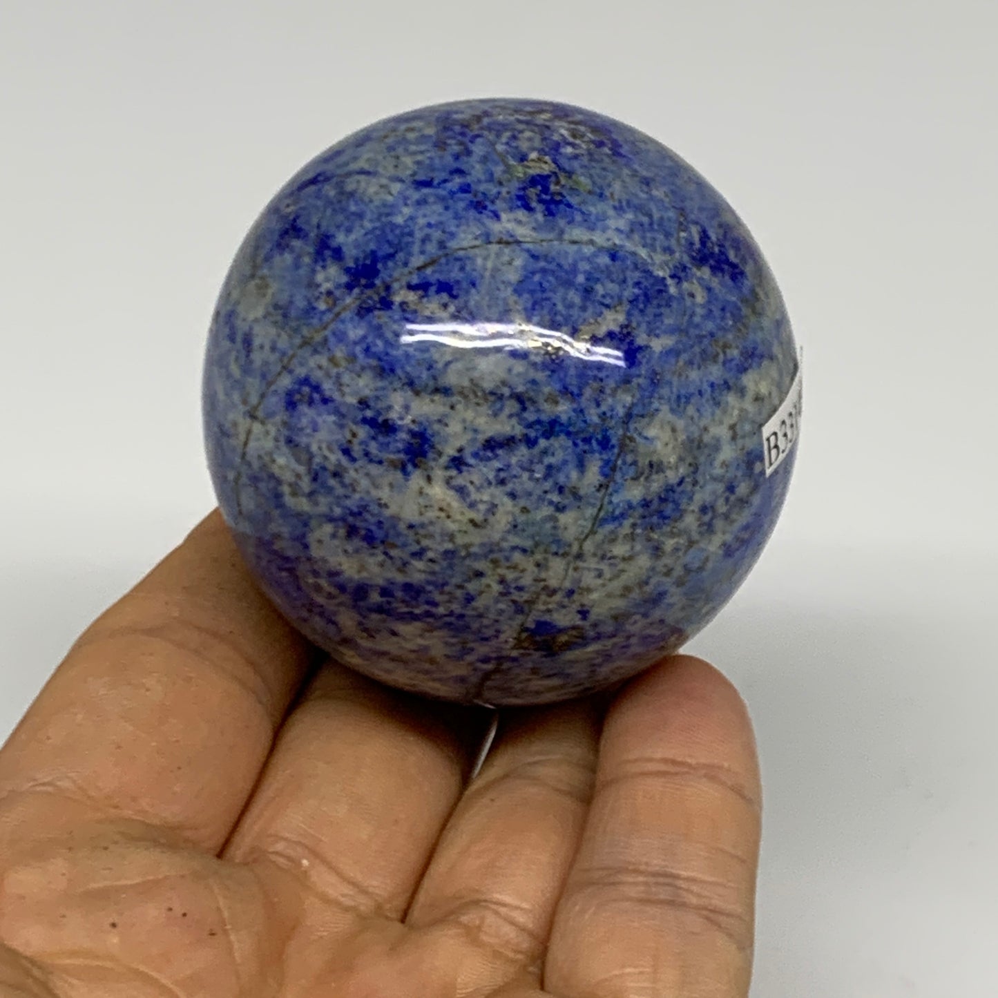0.55 lbs, 2.1" (54mm), Lapis Lazuli Sphere Ball Gemstone @Afghanistan, B33149