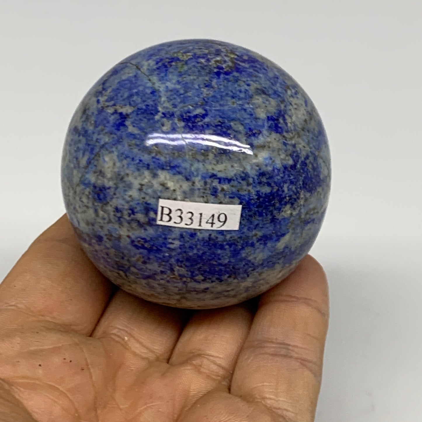 0.55 lbs, 2.1" (54mm), Lapis Lazuli Sphere Ball Gemstone @Afghanistan, B33149