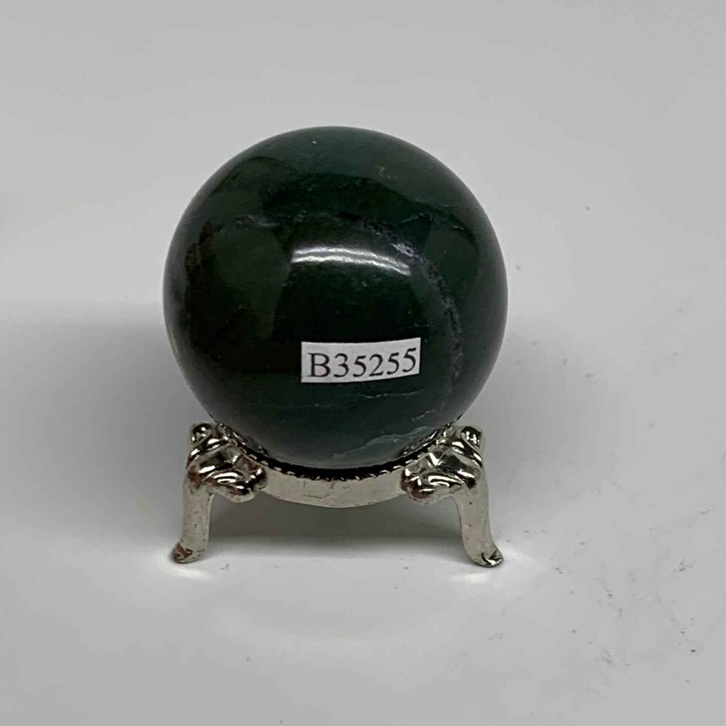 101g, 1.7"(41mm) Green Zade Stone Sphere Gemstone,Healing Crystal, B35255