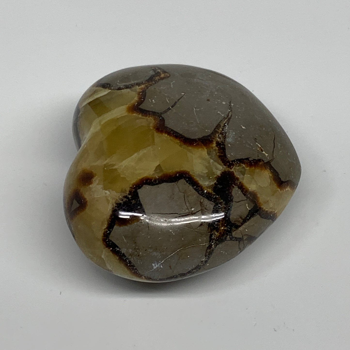 0.5 lbs, 2.5"x2.8"x1.4" Septarian Nodules Heart Polished Healing Crystal, B31038
