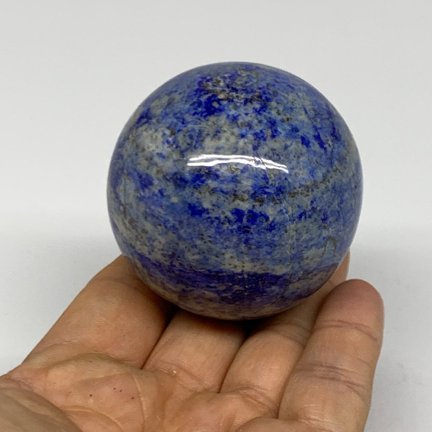 0.55 lbs, 2.1" (54mm), Lapis Lazuli Sphere Ball Gemstone @Afghanistan, B33149