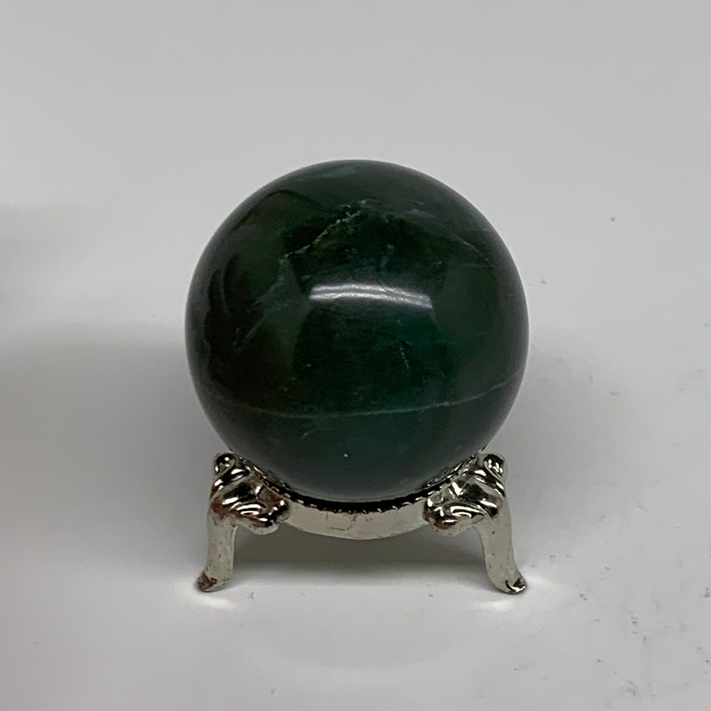 101g, 1.7"(41mm) Green Zade Stone Sphere Gemstone,Healing Crystal, B35255