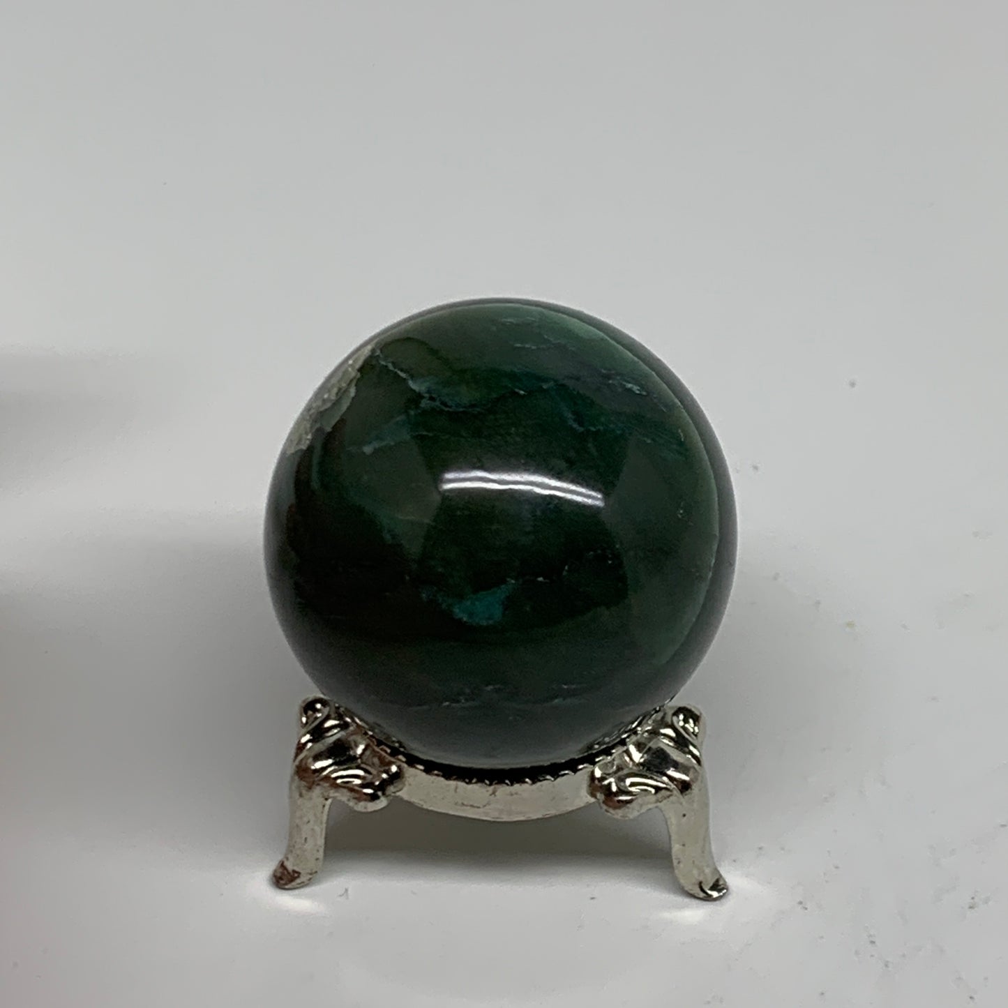 101g, 1.7"(41mm) Green Zade Stone Sphere Gemstone,Healing Crystal, B35255