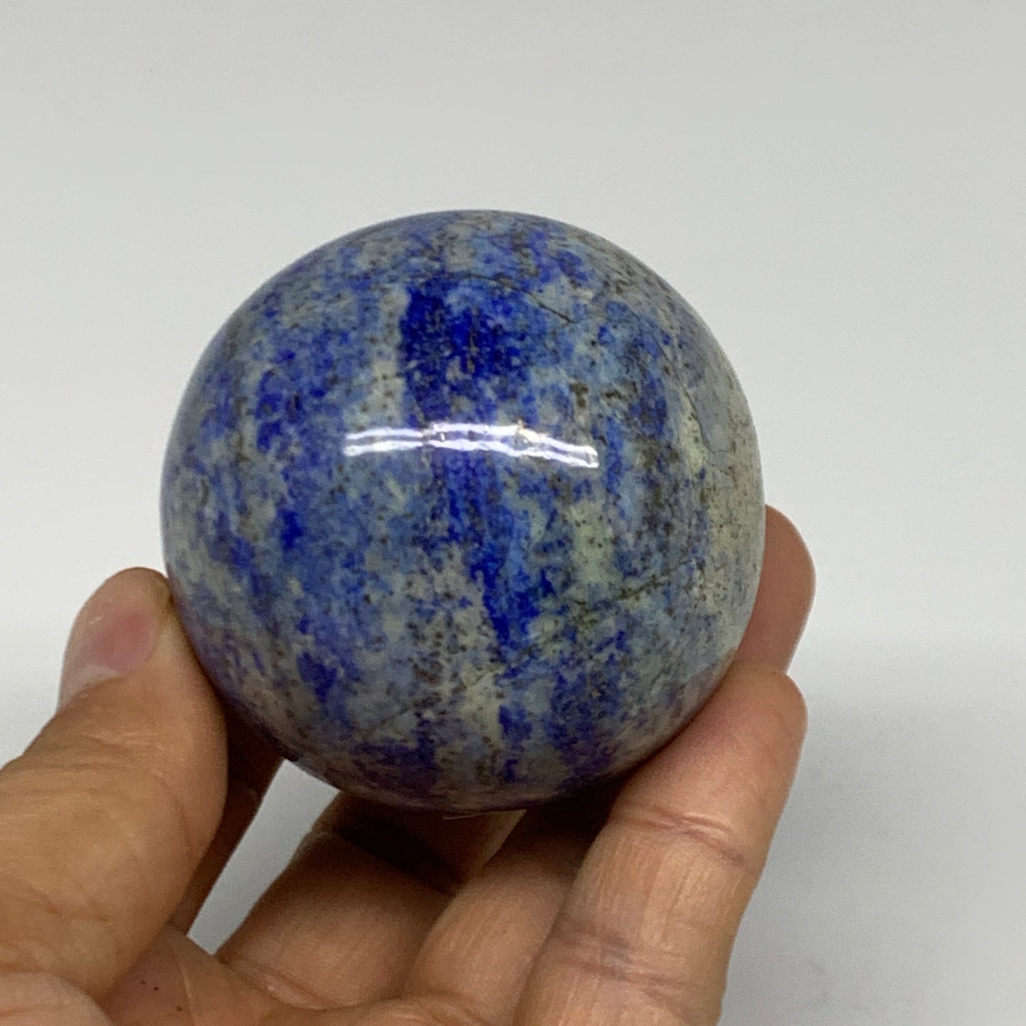 0.55 lbs, 2.1" (54mm), Lapis Lazuli Sphere Ball Gemstone @Afghanistan, B33149