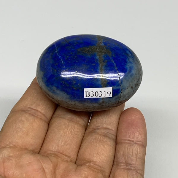 96.5g,2"x1.5"x1", Natural Lapis Lazuli Palm Stone @Afghanistan, B30319