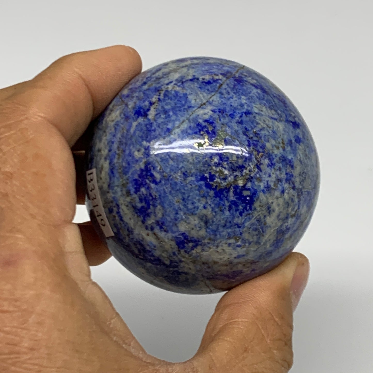 0.55 lbs, 2.1" (54mm), Lapis Lazuli Sphere Ball Gemstone @Afghanistan, B33149
