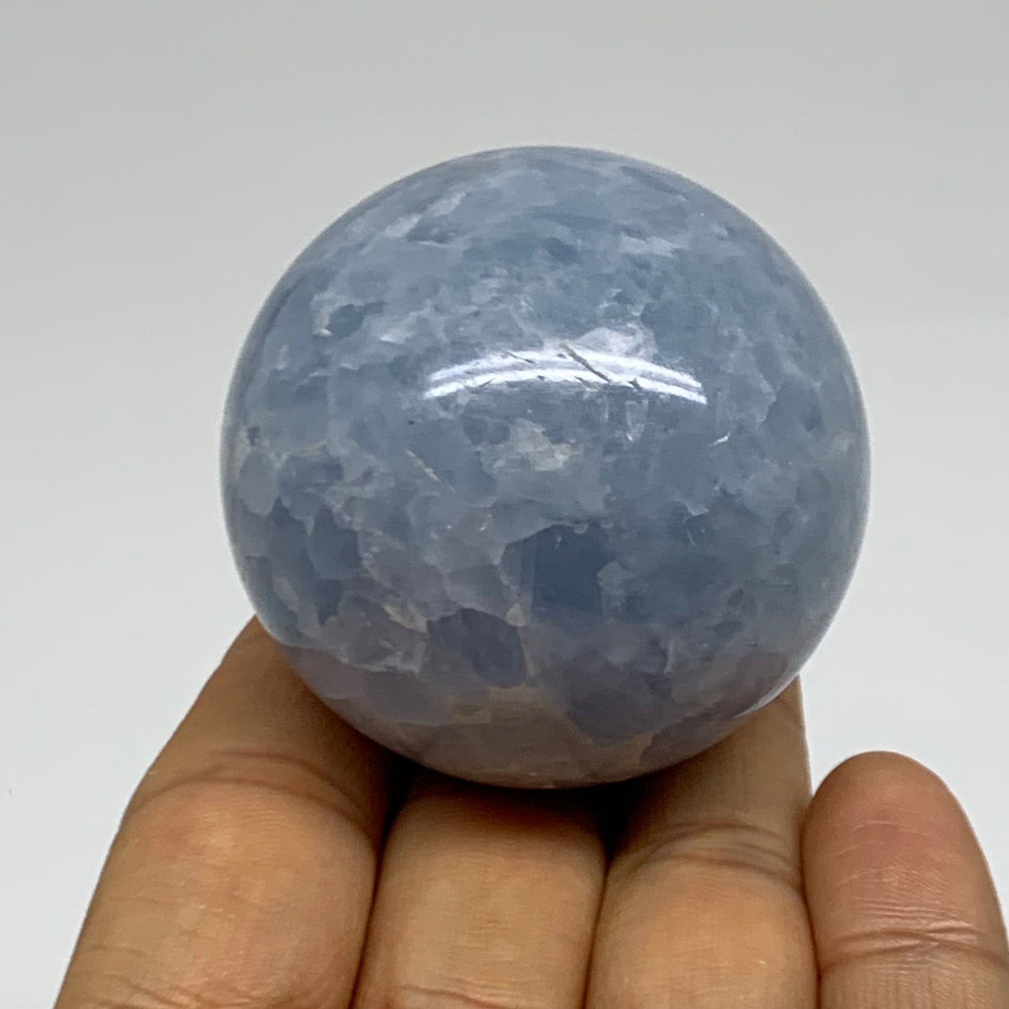 0.37 lbs, 1.9" (50mm), Blue Calcite Spheres Gemstones, B38371