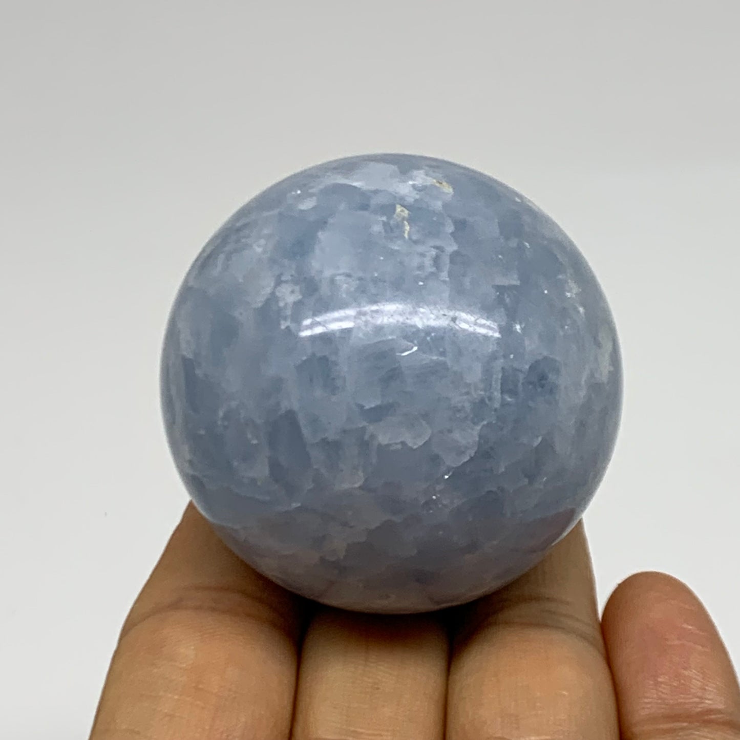 0.37 lbs, 1.9" (50mm), Blue Calcite Spheres Gemstones, B38371