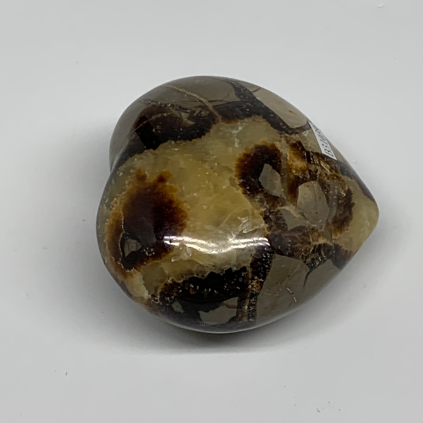 0.58 lbs, 2.6"x2.8"x1.6" Septarian Nodules Heart Polished Healing Crystal, B3103