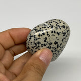 83.2g, 2"x2.1"x0.9" Dalmatian Jasper Heart Polished Healing Home Decor, B29559