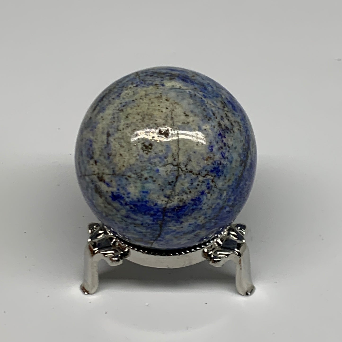 0.55 lbs, 2.1" (54mm), Lapis Lazuli Sphere Ball Gemstone @Afghanistan, B33149