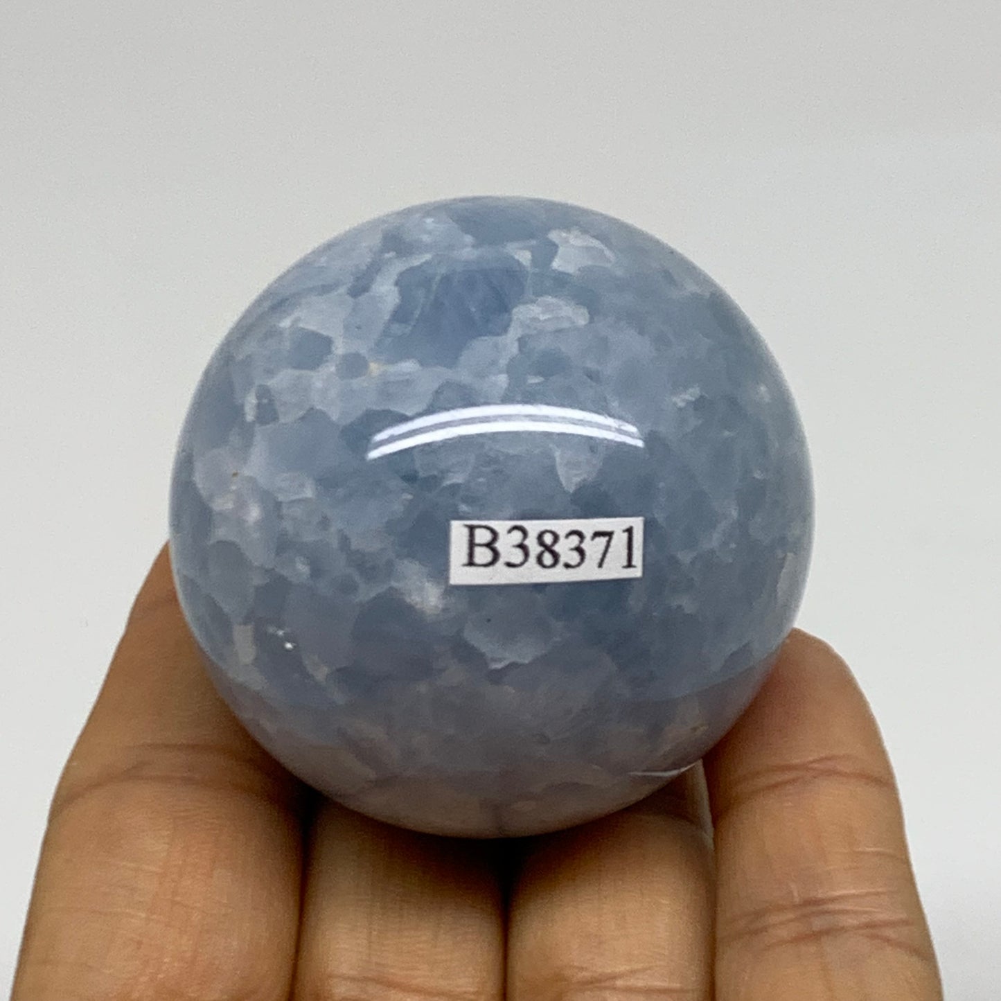 0.37 lbs, 1.9" (50mm), Blue Calcite Spheres Gemstones, B38371