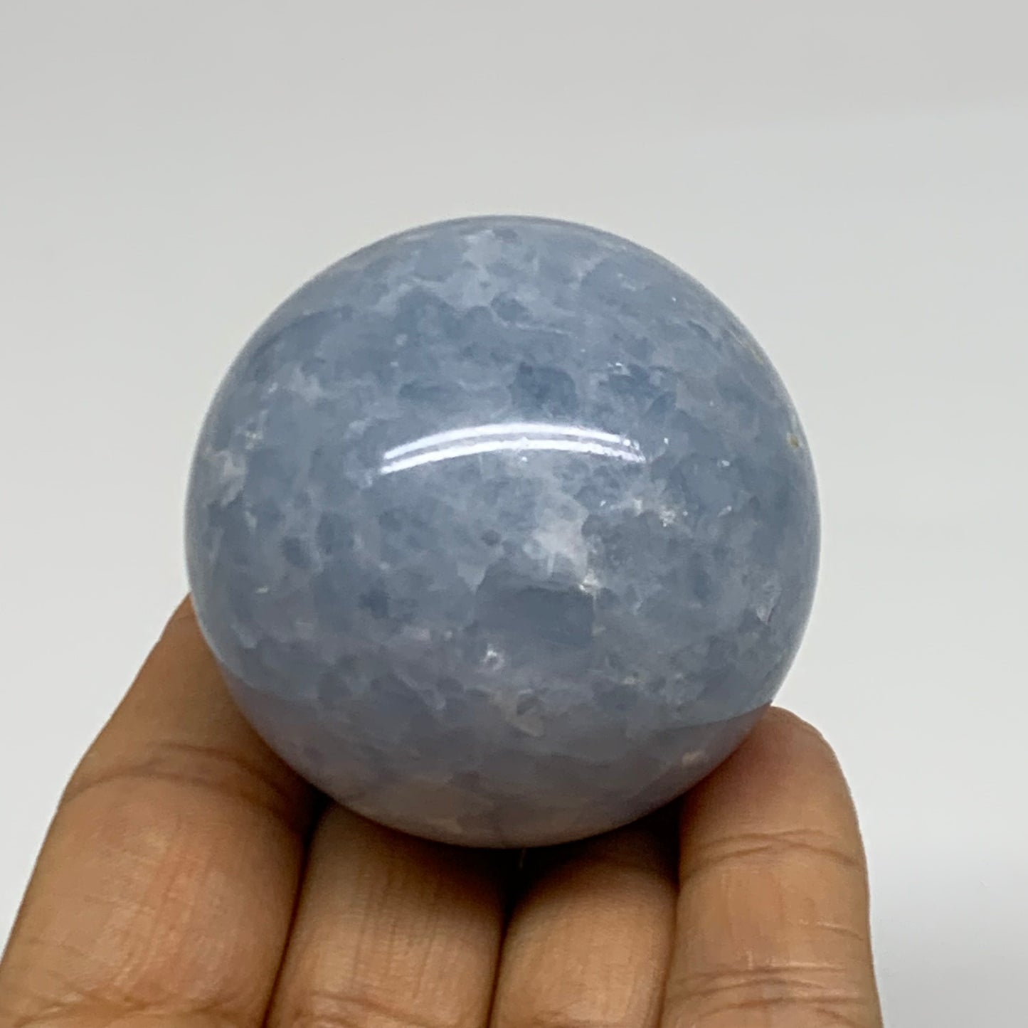 0.37 lbs, 1.9" (50mm), Blue Calcite Spheres Gemstones, B38371