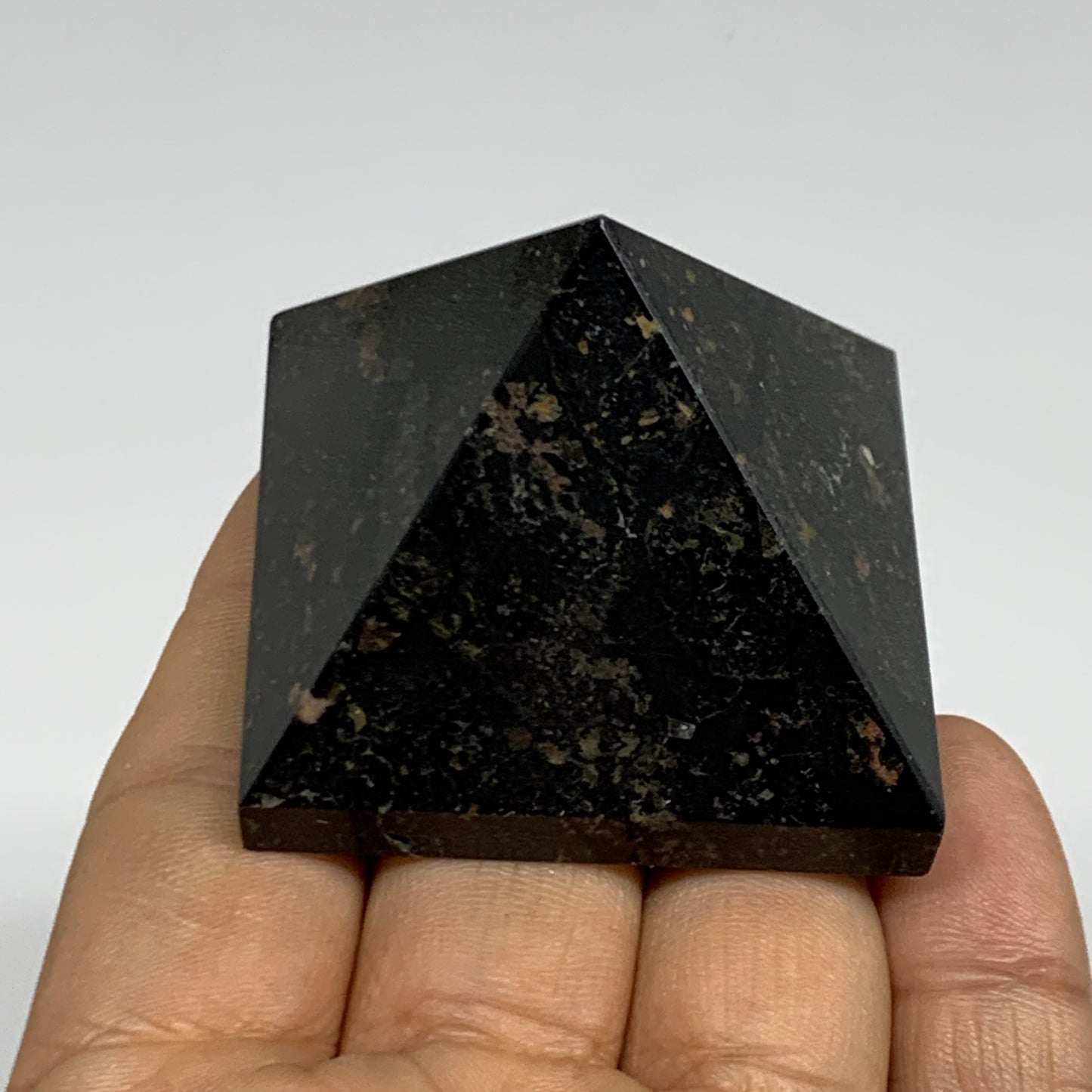 103.8g, 1.4"x1.8"x1.9", Black Tourmaline Pyramid Gemstone,Healing Crystal, B3184