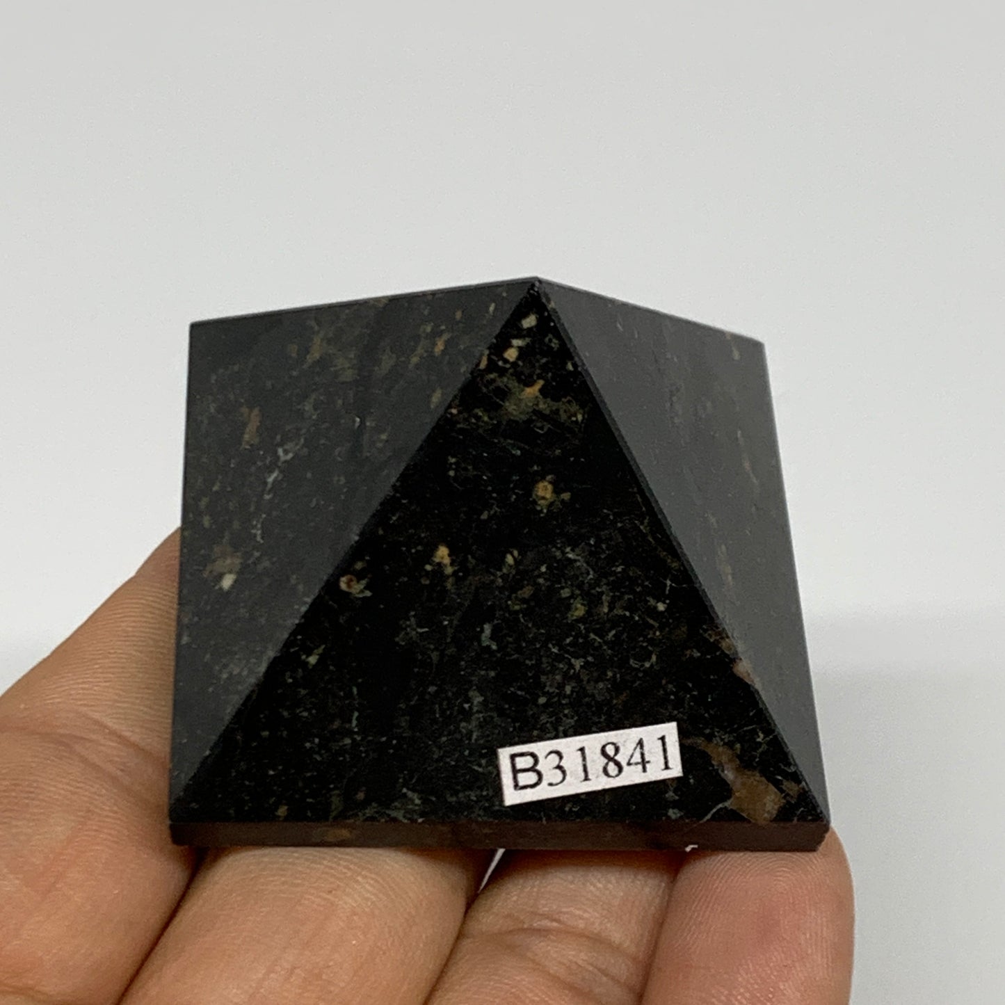 103.8g, 1.4"x1.8"x1.9", Black Tourmaline Pyramid Gemstone,Healing Crystal, B3184