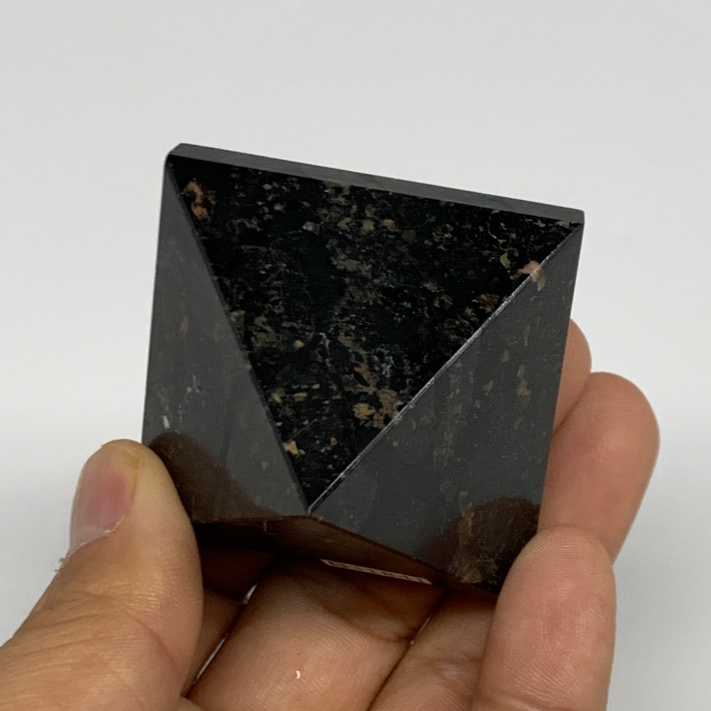103.8g, 1.4"x1.8"x1.9", Black Tourmaline Pyramid Gemstone,Healing Crystal, B3184