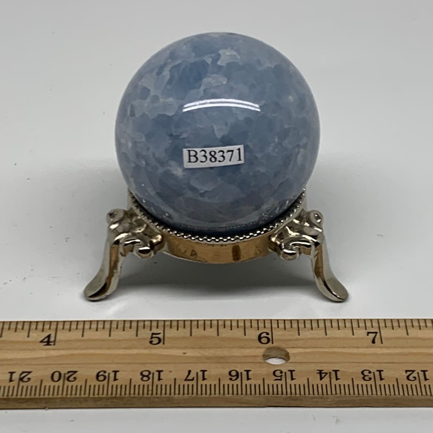 0.37 lbs, 1.9" (50mm), Blue Calcite Spheres Gemstones, B38371