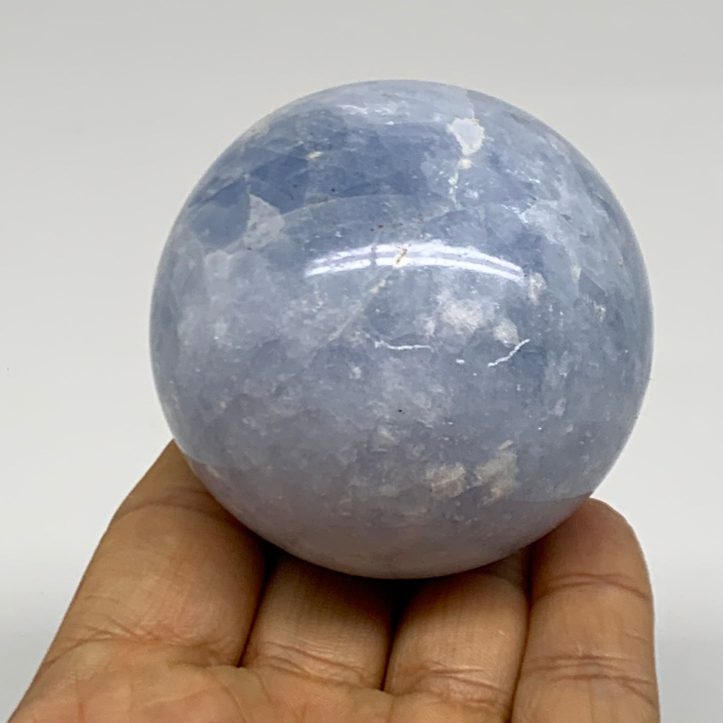 0.62 lbs, 2.3" (58mm), Blue Calcite Spheres Gemstones, B38372