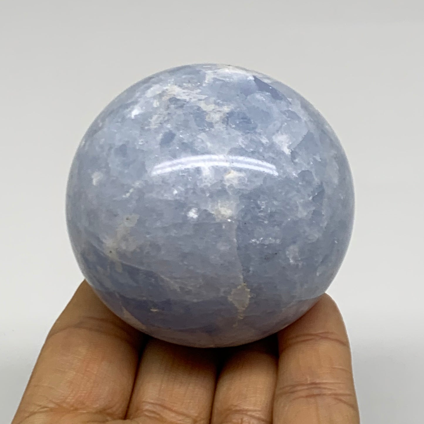 0.62 lbs, 2.3" (58mm), Blue Calcite Spheres Gemstones, B38372