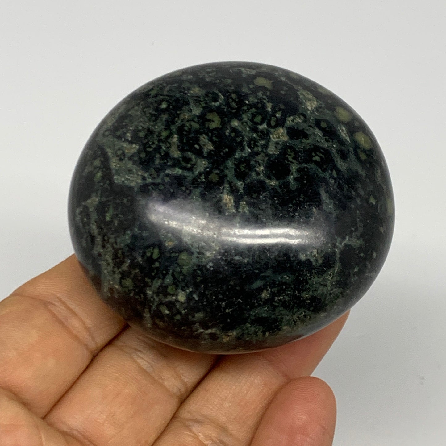 163.7g, 2.4"x2.2"x1.3", Crocodile Kambaba Jasper Palm-Stone @Madagascar, B28036