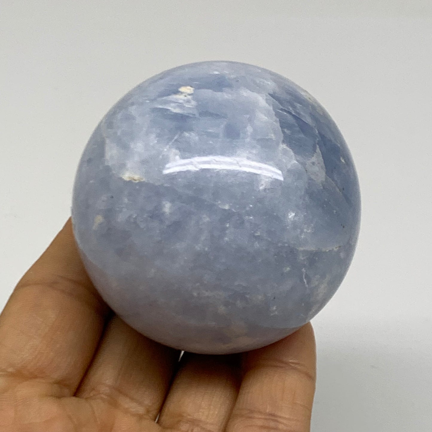 0.62 lbs, 2.3" (58mm), Blue Calcite Spheres Gemstones, B38372