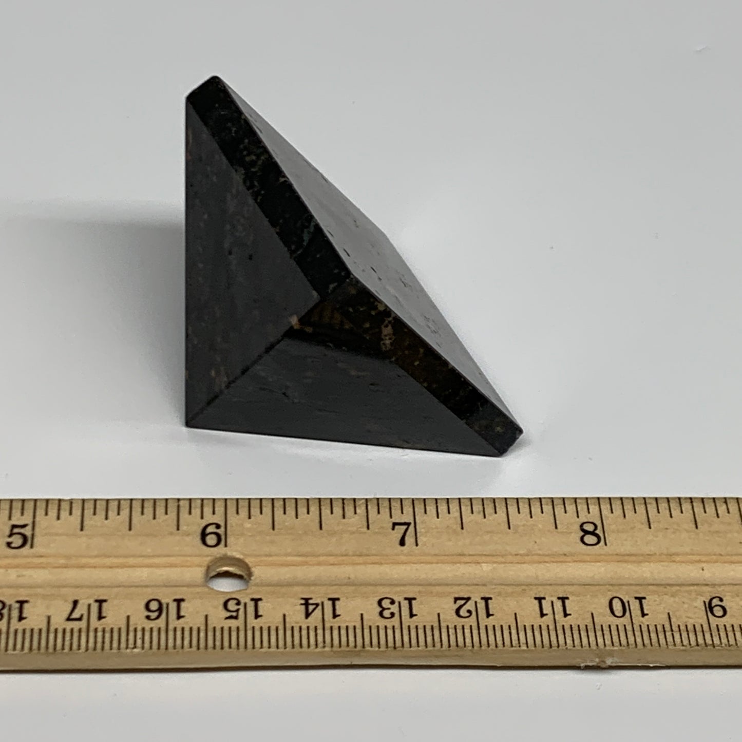 103.8g, 1.4"x1.8"x1.9", Black Tourmaline Pyramid Gemstone,Healing Crystal, B3184
