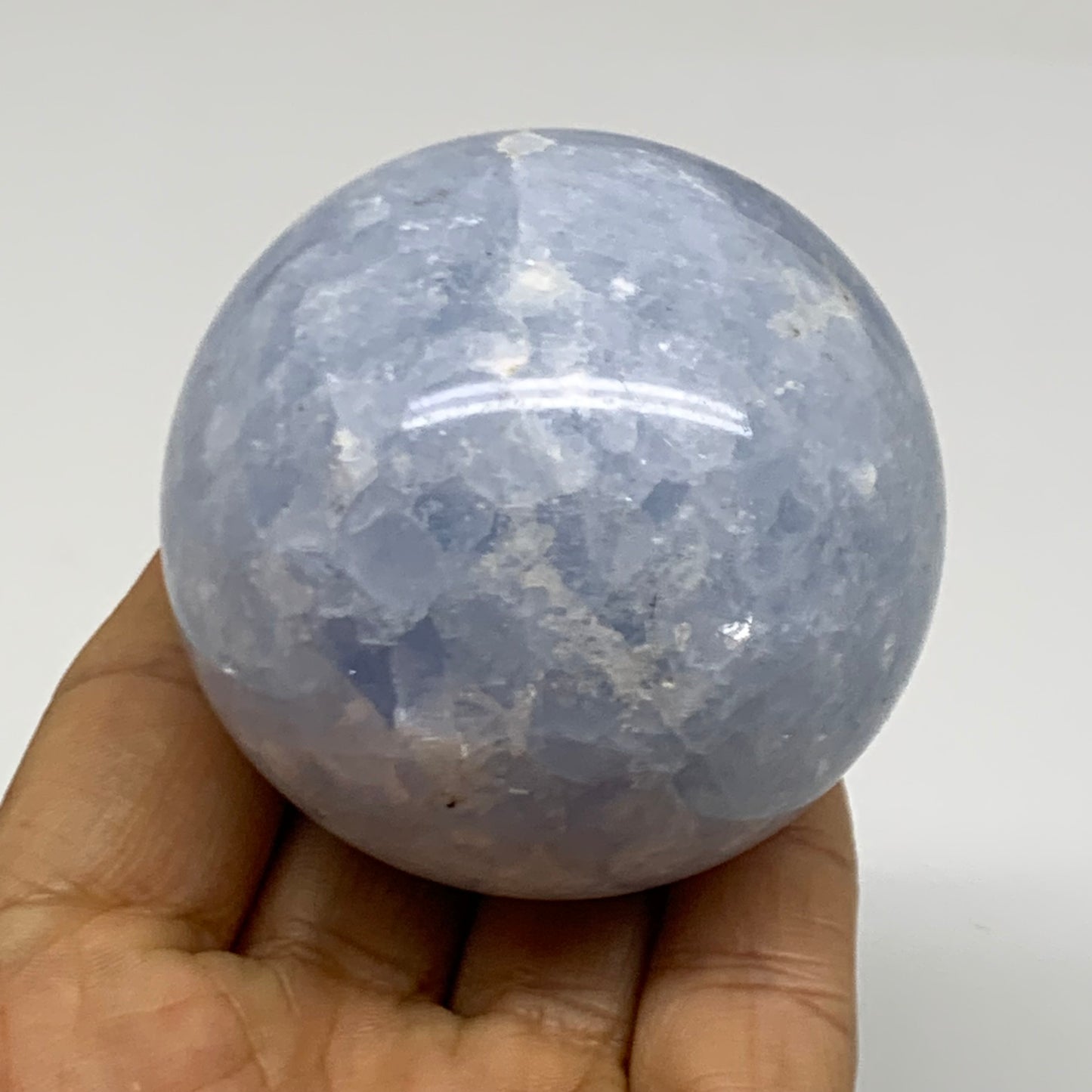 0.62 lbs, 2.3" (58mm), Blue Calcite Spheres Gemstones, B38372
