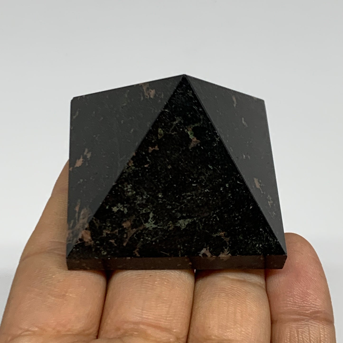 108.9g, 1.4"x1.8"x1.8", Black Tourmaline Pyramid Gemstone,Healing Crystal, B3184
