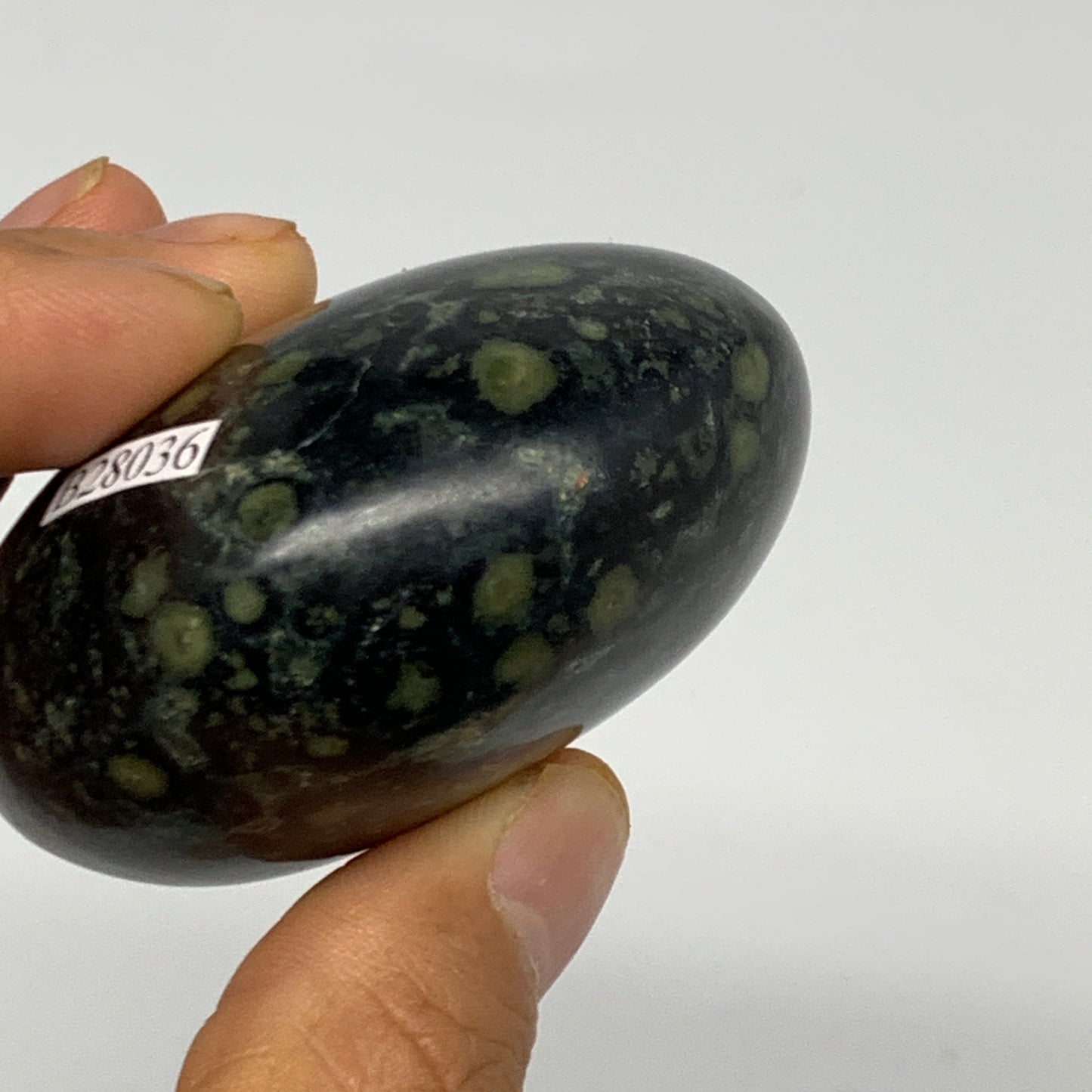 163.7g, 2.4"x2.2"x1.3", Crocodile Kambaba Jasper Palm-Stone @Madagascar, B28036