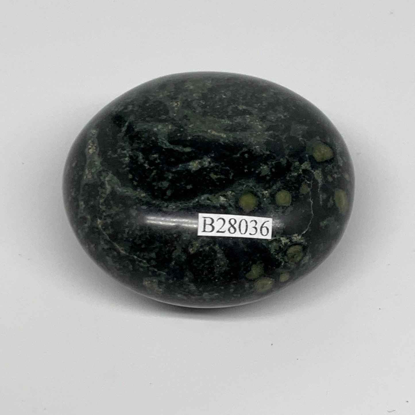 163.7g, 2.4"x2.2"x1.3", Crocodile Kambaba Jasper Palm-Stone @Madagascar, B28036